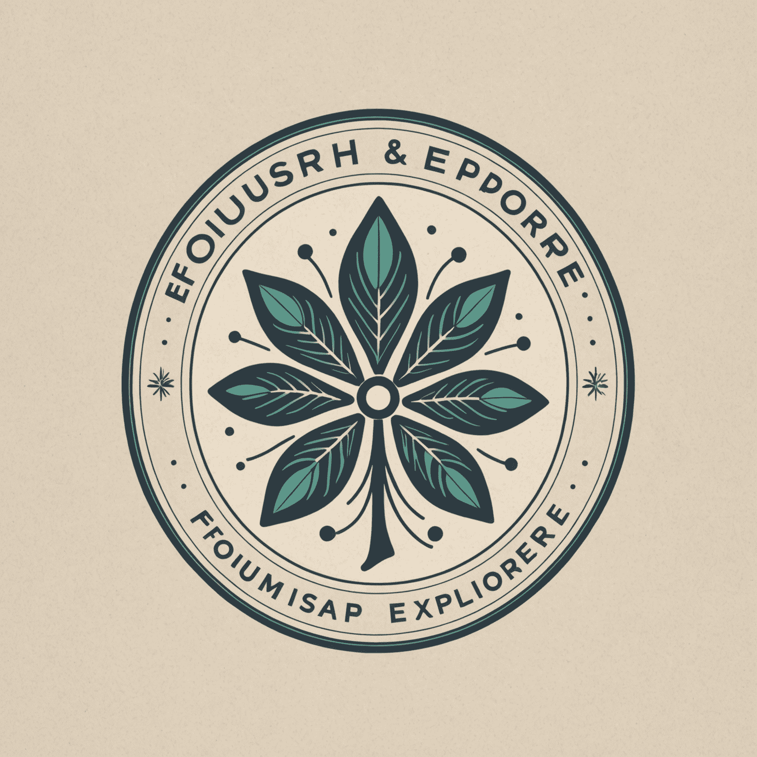 Flourish and Explore Logo - A modern, sleek design incorporating AI and market symbols
